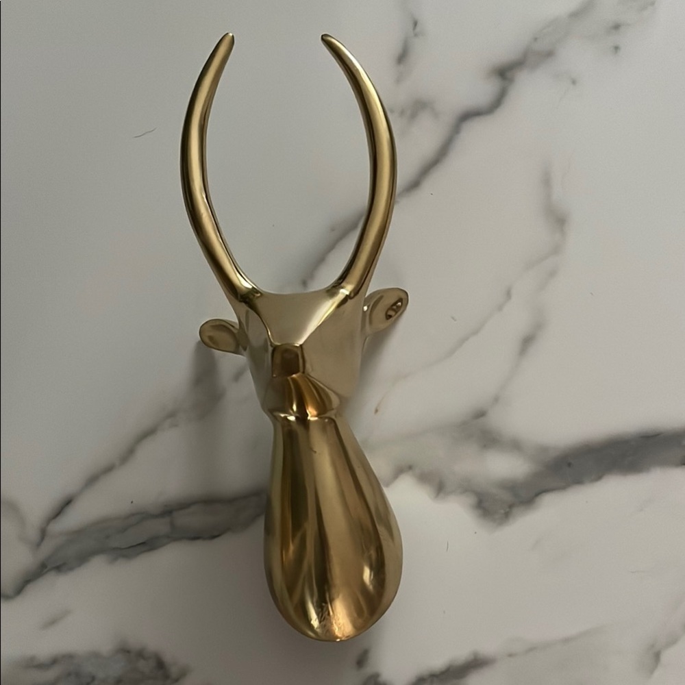 Gold antelope Head Wall Accent